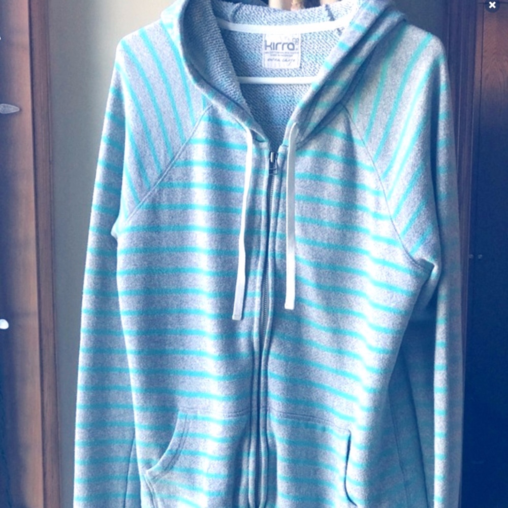 Cozy Striped Zip-Up Hoodie